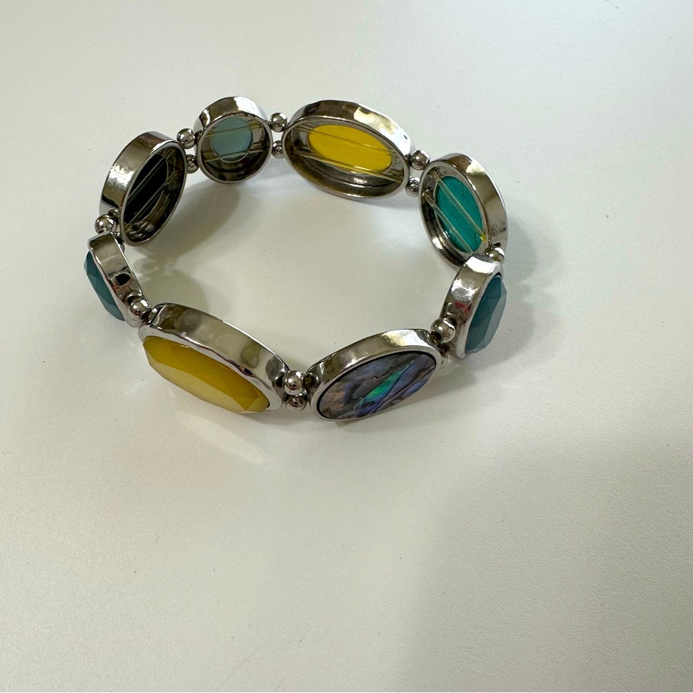 Multi-Colored Circlet Stretch Bracelet - image 5